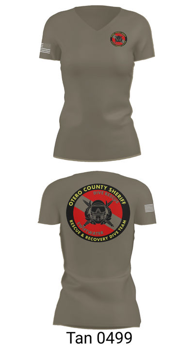 Otero County Sheriff 37164505 Women's Short Sleeve V-neck Shirt - 64