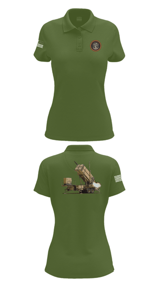 Womens Short Sleeve Performance Polo, Bravo 5-7 ADA, Army, Teamtime, Team time, sublimation, custom sports apparel, team uniforms, spirit wear, spiritwear, sports uniforms, custom shirts, team store, custom team store, fundraiser sports, apparel fundraiser