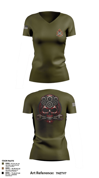 Womens Short Sleeve Vneck Shirt, 531st Hospital Center, Army, Teamtime, Team time, sublimation, custom sports apparel, team uniforms, spirit wear, spiritwear, sports uniforms, custom shirts, team store, custom team store, fundraiser sports, apparel fundraiser