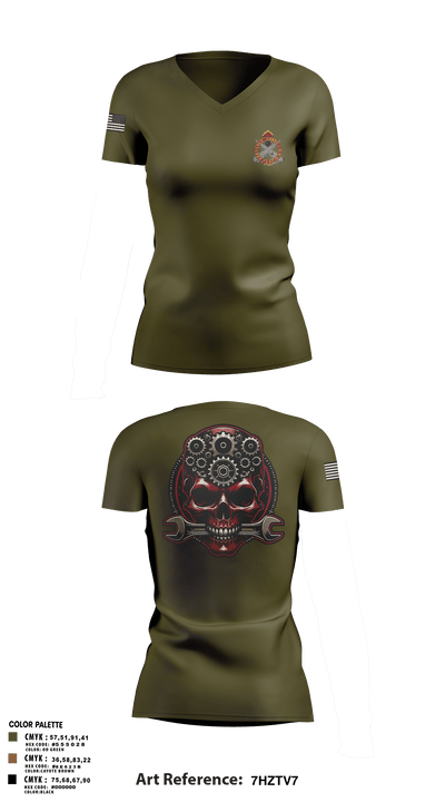 531st Hospital Center 19042289 Women's Short Sleeve V-neck Shirt - 1