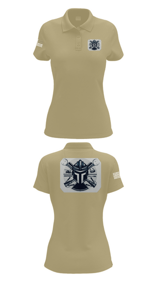 Women's Short Sleeve Performance Polo, 2-4 GSAB ECHO CO., Army, Teamtime, Team time, sublimation, custom sports apparel, team uniforms, spirit wear, spiritwear, sports uniforms, custom shirts, team store, custom team store, fundraiser sports, apparel fundraiser