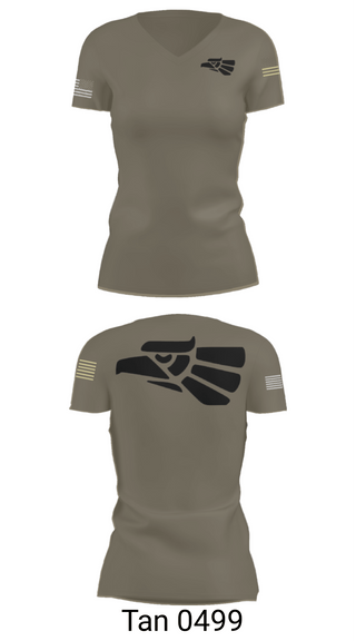 Women's Short Sleeve Vneck Shirt, 578th A Co, National Guard, Teamtime, Team time, sublimation, custom sports apparel, team uniforms, spirit wear, spiritwear, sports uniforms, custom shirts, team store, custom team store, fundraiser sports, apparel fundraiser
