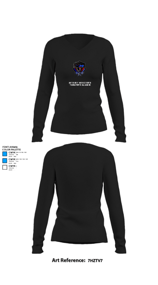 Womens Long Sleeve Vneck Shirt, Anthony Wayne Youth Tackle Football League, Football, Teamtime, Team time, sublimation, custom sports apparel, team uniforms, spirit wear, spiritwear, sports uniforms, custom shirts, team store, custom team store, fundraiser sports, apparel fundraiser
