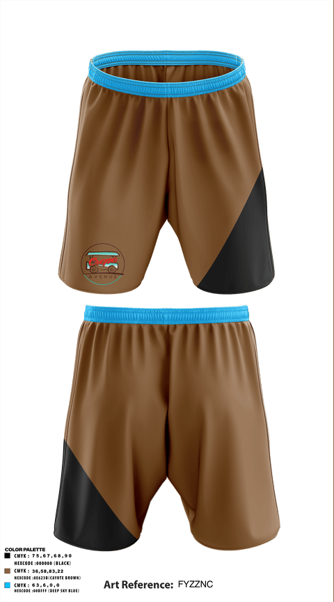 Athletic Shorts With Pockets, Crepe Avenue, , Teamtime, Team time, sublimation, custom sports apparel, team uniforms, spirit wear, spiritwear, sports uniforms, custom shirts, team store, custom team store, fundraiser sports, apparel fundraiser