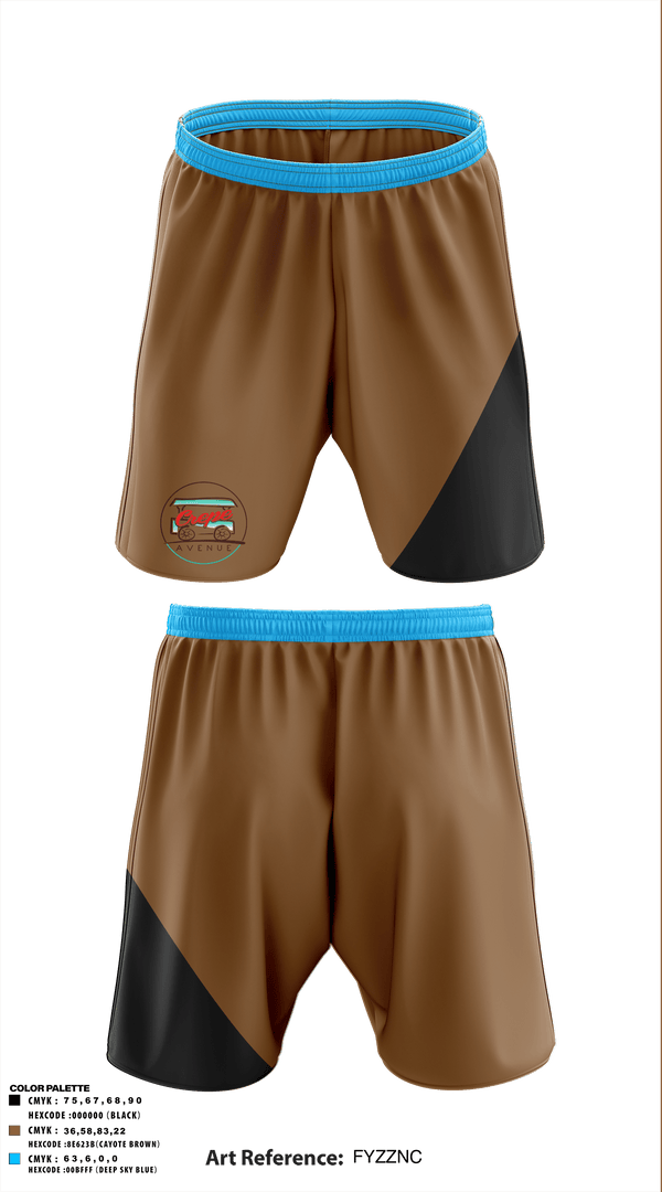 Athletic Shorts With Pockets, Crepe Avenue, , Teamtime, Team time, sublimation, custom sports apparel, team uniforms, spirit wear, spiritwear, sports uniforms, custom shirts, team store, custom team store, fundraiser sports, apparel fundraiser