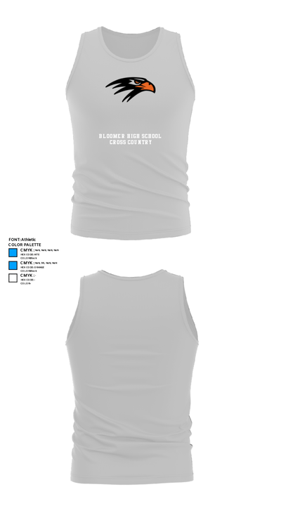 Bloomer High School Cross Country 64901687 Tank Top - 13