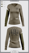 Ruck Caroline Co. 37189797 Women's Long Sleeve V-neck Shirt - 38
