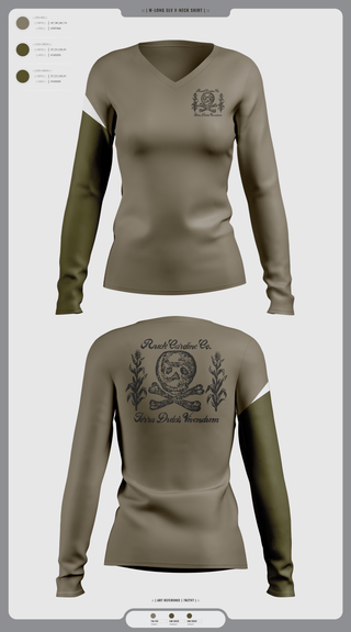 Womens Long Sleeve Vneck Shirt, Ruck Caroline Co., Cross Country, Teamtime, Team time, sublimation, custom sports apparel, team uniforms, spirit wear, spiritwear, sports uniforms, custom shirts, team store, custom team store, fundraiser sports, apparel fundraiser