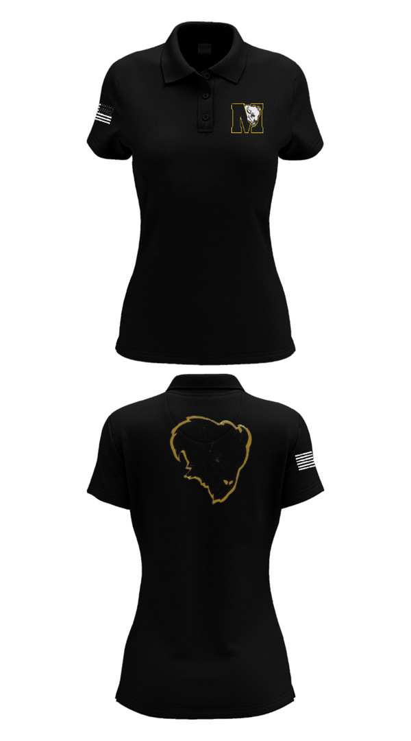 Womens Short Sleeve Performance Polo, McAlester Middle School Volleyball, Women's Volleyball, Teamtime, Team time, sublimation, custom sports apparel, team uniforms, spirit wear, spiritwear, sports uniforms, custom shirts, team store, custom team store, fundraiser sports, apparel fundraiser