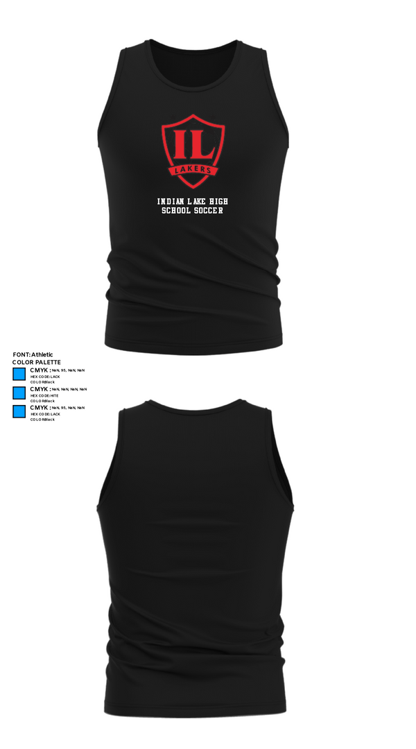 Tank Top, Indian Lake High School Soccer, Men's Soccer, Teamtime, Team time, sublimation, custom sports apparel, team uniforms, spirit wear, spiritwear, sports uniforms, custom shirts, team store, custom team store, fundraiser sports, apparel fundraiser