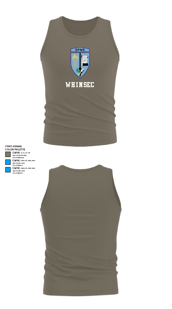 Tank Top, WHINSEC, Army, Teamtime, Team time, sublimation, custom sports apparel, team uniforms, spirit wear, spiritwear, sports uniforms, custom shirts, team store, custom team store, fundraiser sports, apparel fundraiser