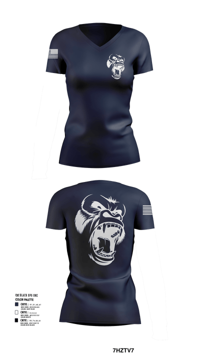 USS CARL VINSON 40544561 Women's Short Sleeve V-neck Shirt - 124