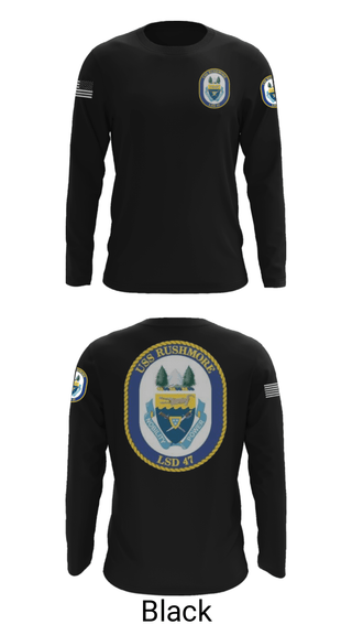Long Sleeve Performance Shirt, USS RUSHMORE, Navy, Teamtime, Team time, sublimation, custom sports apparel, team uniforms, spirit wear, spiritwear, sports uniforms, custom shirts, team store, custom team store, fundraiser sports, apparel fundraiser