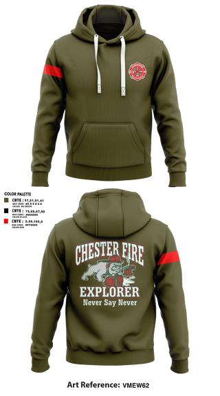 Hoodie, Chester fire explorers, Fire Department, Teamtime, Team time, sublimation, custom sports apparel, team uniforms, spirit wear, spiritwear, sports uniforms, custom shirts, team store, custom team store, fundraiser sports, apparel fundraiser