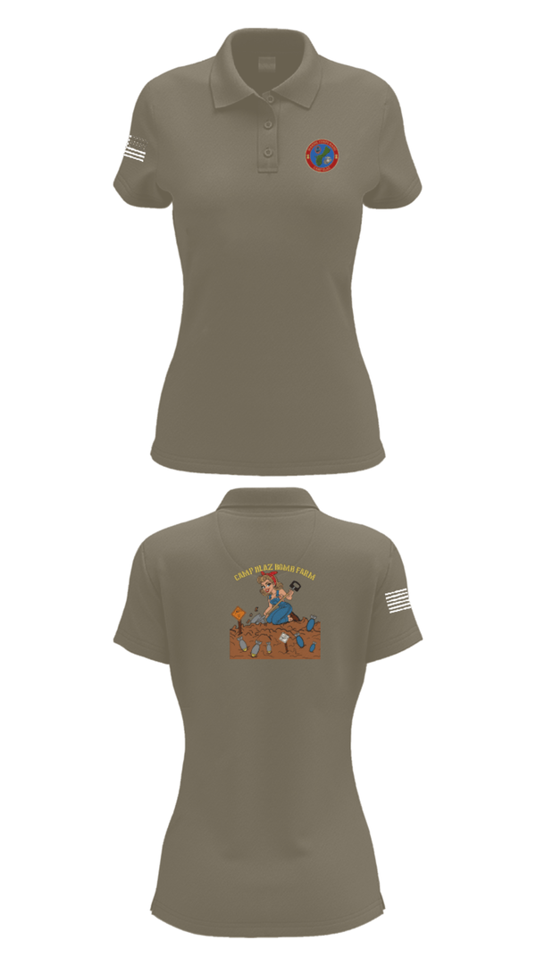 Women's Short Sleeve Performance Polo, MCB Camp Blaz Ordnance, Marines, Teamtime, Team time, sublimation, custom sports apparel, team uniforms, spirit wear, spiritwear, sports uniforms, custom shirts, team store, custom team store, fundraiser sports, apparel fundraiser