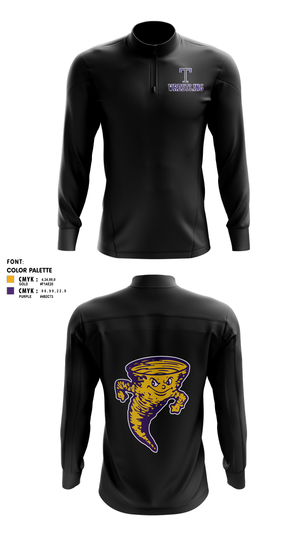 Quarter Zip Jacket, Taylorville Wrestling Club, Wrestling, Teamtime, Team time, sublimation, custom sports apparel, team uniforms, spirit wear, spiritwear, sports uniforms, custom shirts, team store, custom team store, fundraiser sports, apparel fundraiser