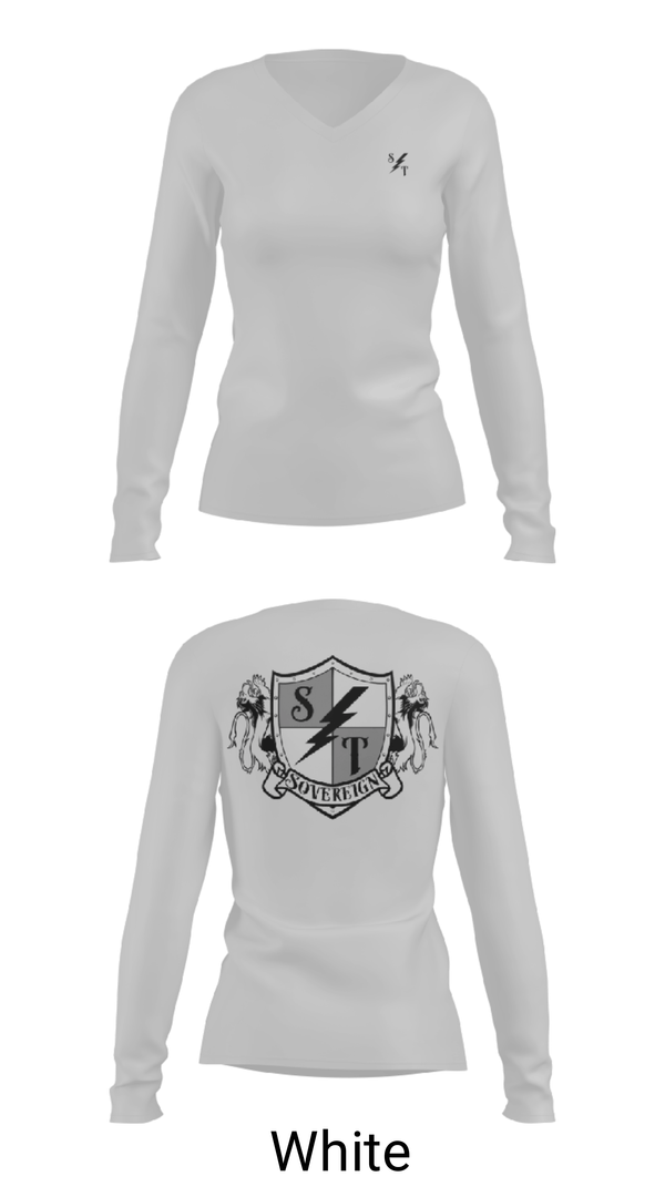 Womens Long Sleeve Vneck Shirt, Sovereign Tactics, , Teamtime, Team time, sublimation, custom sports apparel, team uniforms, spirit wear, spiritwear, sports uniforms, custom shirts, team store, custom team store, fundraiser sports, apparel fundraiser