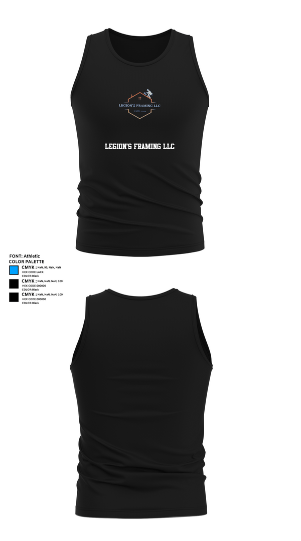 Tank Top, LEGION'S FRAMING LLC, , Teamtime, Team time, sublimation, custom sports apparel, team uniforms, spirit wear, spiritwear, sports uniforms, custom shirts, team store, custom team store, fundraiser sports, apparel fundraiser