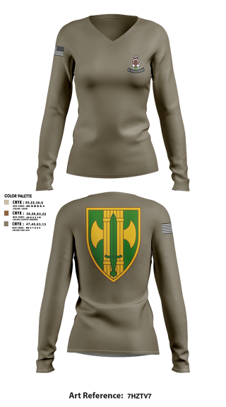 Womens Long Sleeve Vneck Shirt, 615th MP CO, , Teamtime, Team time, sublimation, custom sports apparel, team uniforms, spirit wear, spiritwear, sports uniforms, custom shirts, team store, custom team store, fundraiser sports, apparel fundraiser