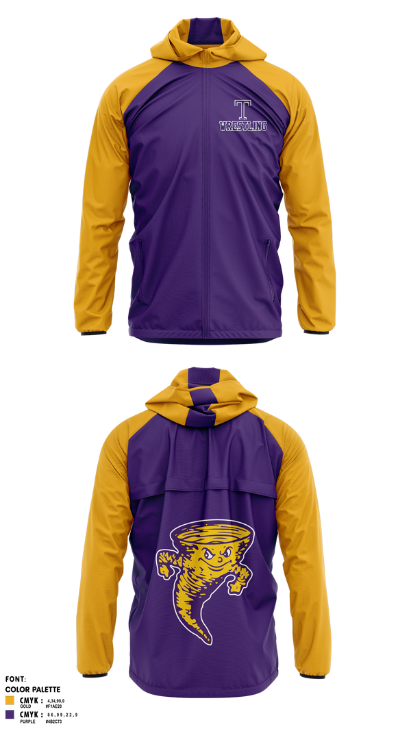 Windbreaker, Taylorville Wrestling Club, Wrestling, Teamtime, Team time, sublimation, custom sports apparel, team uniforms, spirit wear, spiritwear, sports uniforms, custom shirts, team store, custom team store, fundraiser sports, apparel fundraiser