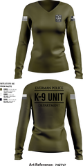 K9-Unit 77212274 Women's Long Sleeve V-neck Shirt - 2