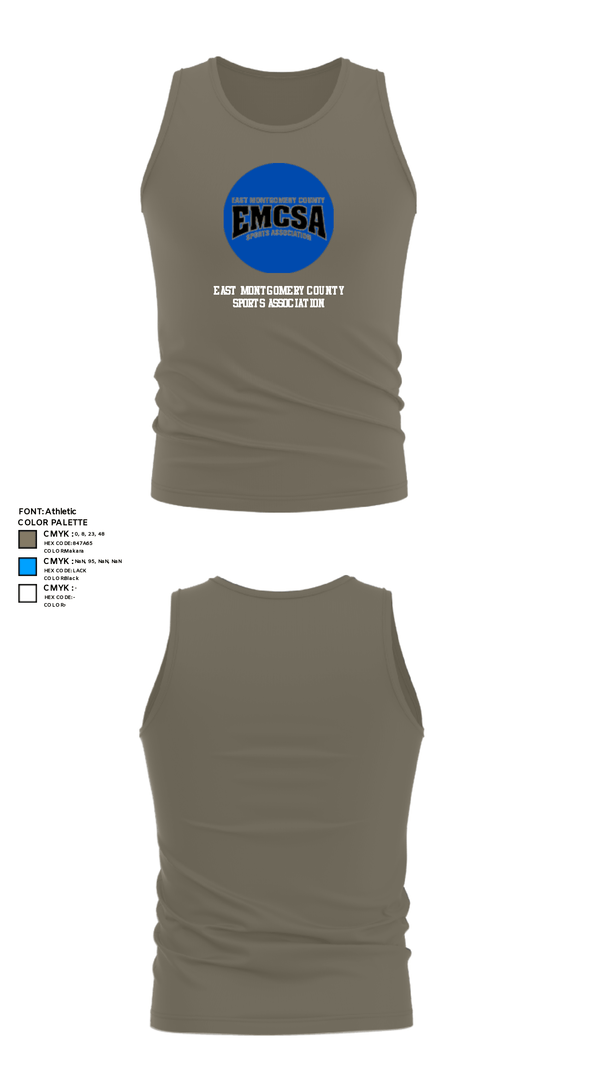 Tank Top, East Montgomery County Sports Association, Spirit Store, Teamtime, Team time, sublimation, custom sports apparel, team uniforms, spirit wear, spiritwear, sports uniforms, custom shirts, team store, custom team store, fundraiser sports, apparel fundraiser