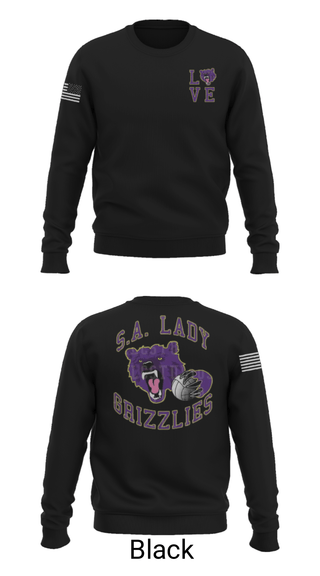 Crew Neck Sweatshirt, SA LADY GRIZZLES, Women's Volleyball, Teamtime, Team time, sublimation, custom sports apparel, team uniforms, spirit wear, spiritwear, sports uniforms, custom shirts, team store, custom team store, fundraiser sports, apparel fundraiser