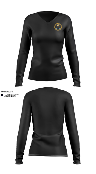 Womens Long Sleeve Vneck Shirt, LMPD HSO TACMED, Police, Teamtime, Team time, sublimation, custom sports apparel, team uniforms, spirit wear, spiritwear, sports uniforms, custom shirts, team store, custom team store, fundraiser sports, apparel fundraiser