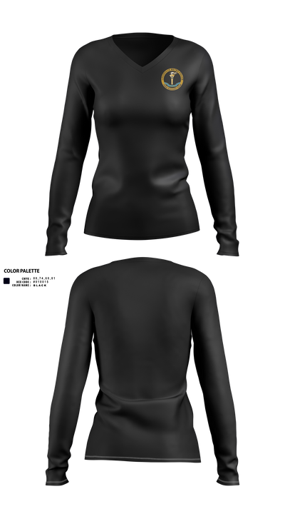 LMPD PEER SUPPORT 60613190 Women's Long Sleeve V-neck Shirt - 5