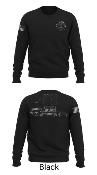 Crew Neck Sweatshirt, B Co. 1-126AVN, Army, Teamtime, Team time, sublimation, custom sports apparel, team uniforms, spirit wear, spiritwear, sports uniforms, custom shirts, team store, custom team store, fundraiser sports, apparel fundraiser