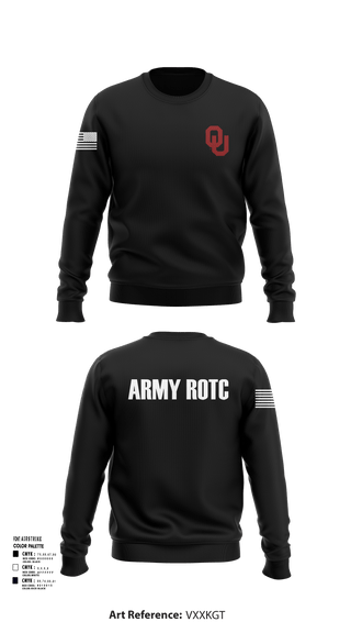 Crew Neck Sweatshirt, OU Army ROTC, Army, Teamtime, Team time, sublimation, custom sports apparel, team uniforms, spirit wear, spiritwear, sports uniforms, custom shirts, team store, custom team store, fundraiser sports, apparel fundraiser