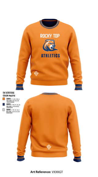 Crew Neck Sweatshirt, Rocky Top MS, Spirit Store, Teamtime, Team time, sublimation, custom sports apparel, team uniforms, spirit wear, spiritwear, sports uniforms, custom shirts, team store, custom team store, fundraiser sports, apparel fundraiser