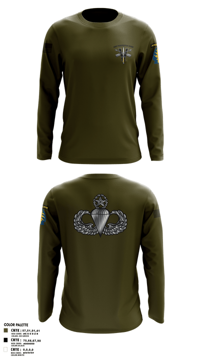 Army Paratroopers Brand 37427971 Long Sleeve Performance Shirt - 1