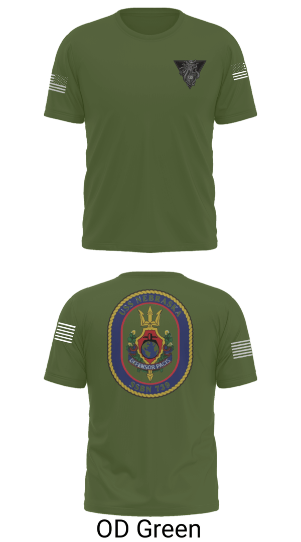 Short Sleeve Performance Shirt, USS Nebraska, Navy, Teamtime, Team time, sublimation, custom sports apparel, team uniforms, spirit wear, spiritwear, sports uniforms, custom shirts, team store, custom team store, fundraiser sports, apparel fundraiser