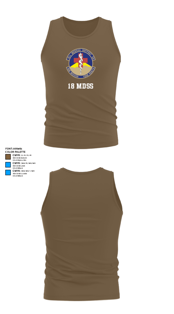 Tank Top, 18 MDSS, Air Force, Teamtime, Team time, sublimation, custom sports apparel, team uniforms, spirit wear, spiritwear, sports uniforms, custom shirts, team store, custom team store, fundraiser sports, apparel fundraiser