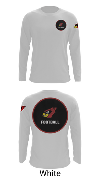 Long Sleeve Performance Shirt, Del valle cardinals, Football, Teamtime, Team time, sublimation, custom sports apparel, team uniforms, spirit wear, spiritwear, sports uniforms, custom shirts, team store, custom team store, fundraiser sports, apparel fundraiser