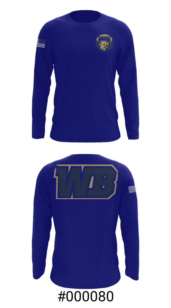 Long Sleeve Performance Shirt, West Boca Raton Community High School Lacrosse, Women's Lacrosse, Teamtime, Team time, sublimation, custom sports apparel, team uniforms, spirit wear, spiritwear, sports uniforms, custom shirts, team store, custom team store, fundraiser sports, apparel fundraiser