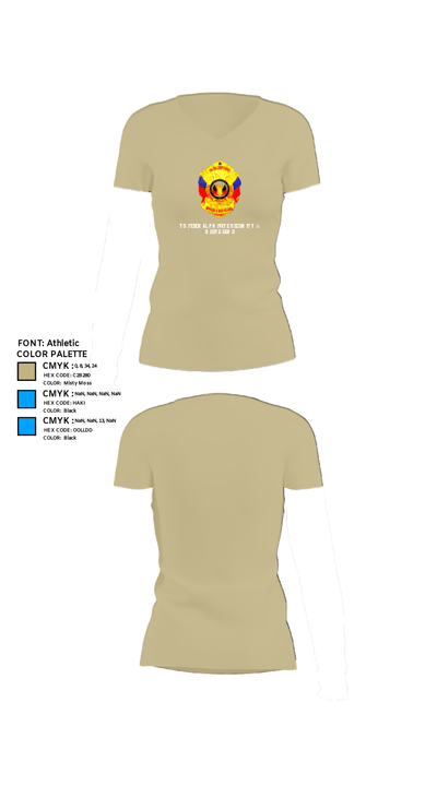 TS FEDERAL PRIVATE SECURITY & BODYGUARD 72741630 Women's Short Sleeve V-neck Shirt - 80
