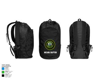 Gear Bag, meana raptor, Golf, Teamtime, Team time, sublimation, custom sports apparel, team uniforms, spirit wear, spiritwear, sports uniforms, custom shirts, team store, custom team store, fundraiser sports, apparel fundraiser