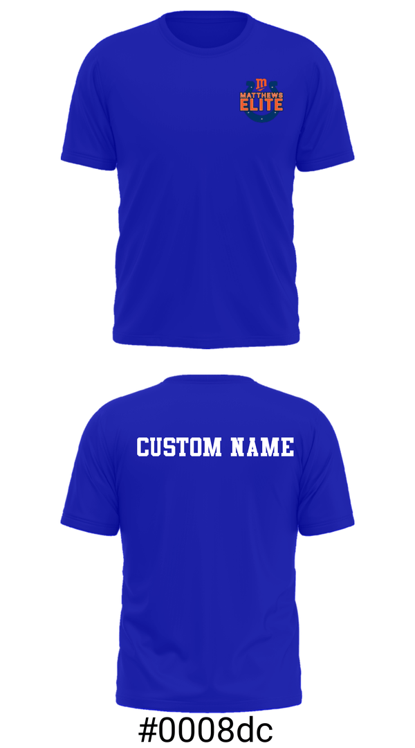 Short Sleeve Performance Shirt, Matthews Elite, Football, Teamtime, Team time, sublimation, custom sports apparel, team uniforms, spirit wear, spiritwear, sports uniforms, custom shirts, team store, custom team store, fundraiser sports, apparel fundraiser