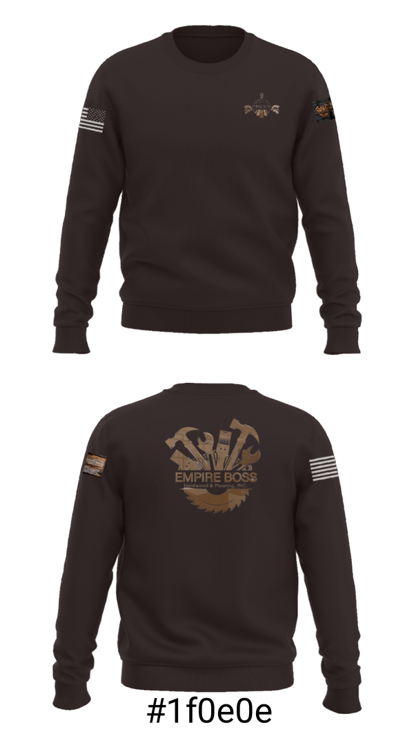 Crew Neck Sweatshirt, Empire Boss Hardwood & Flooring, INC, , Teamtime, Team time, sublimation, custom sports apparel, team uniforms, spirit wear, spiritwear, sports uniforms, custom shirts, team store, custom team store, fundraiser sports, apparel fundraiser