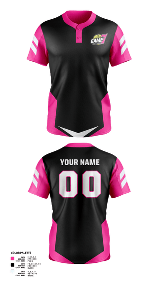 Two Button Softball Jersey, Game7 Softball, Softball, Teamtime, Team time, sublimation, custom sports apparel, team uniforms, spirit wear, spiritwear, sports uniforms, custom shirts, team store, custom team store, fundraiser sports, apparel fundraiser