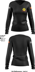 CBIRF 85336982 Women's Long Sleeve V-neck Shirt - 2