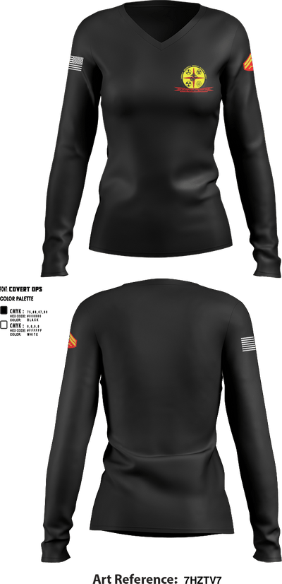 CBIRF 85336982 Women's Long Sleeve V-neck Shirt - 2