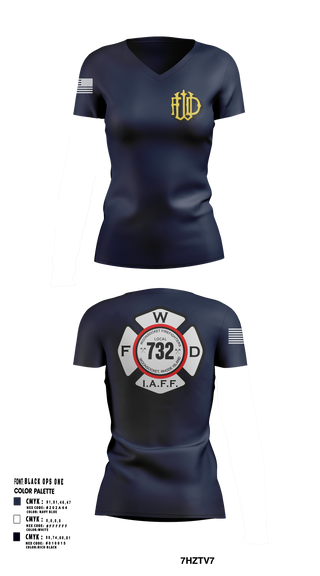 Womens Short Sleeve Vneck Shirt, Woonsocket, Fire Department, Teamtime, Team time, sublimation, custom sports apparel, team uniforms, spirit wear, spiritwear, sports uniforms, custom shirts, team store, custom team store, fundraiser sports, apparel fundraiser