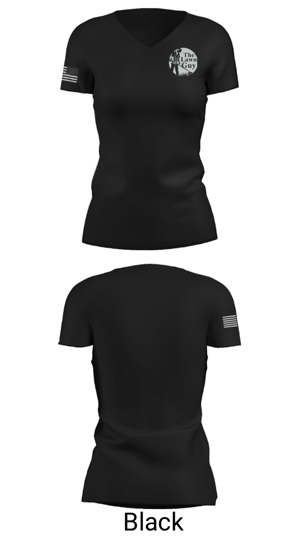 Women's Short Sleeve Vneck Shirt, The Lawn Guy, , Teamtime, Team time, sublimation, custom sports apparel, team uniforms, spirit wear, spiritwear, sports uniforms, custom shirts, team store, custom team store, fundraiser sports, apparel fundraiser
