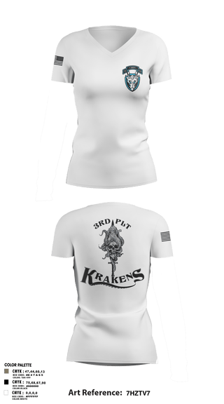 Womens Short Sleeve Vneck Shirt, 3RD PLT95TH CBRN3rd plt, Army, Teamtime, Team time, sublimation, custom sports apparel, team uniforms, spirit wear, spiritwear, sports uniforms, custom shirts, team store, custom team store, fundraiser sports, apparel fundraiser