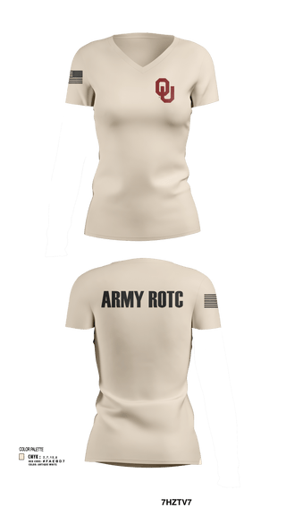 Womens Short Sleeve Vneck Shirt, OU Army ROTC, Army, Teamtime, Team time, sublimation, custom sports apparel, team uniforms, spirit wear, spiritwear, sports uniforms, custom shirts, team store, custom team store, fundraiser sports, apparel fundraiser