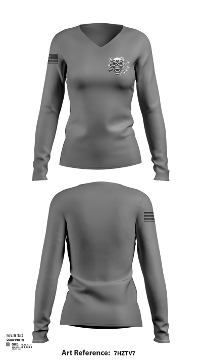 Corrections 76968575 Women's Long Sleeve V-neck Shirt - 146