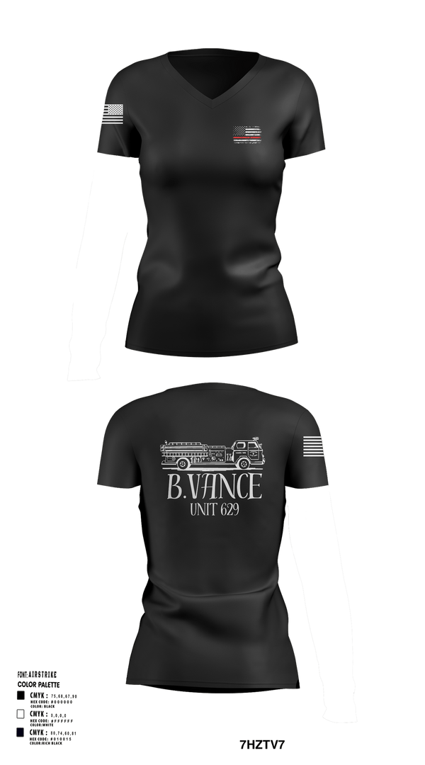Womens Short Sleeve Vneck Shirt, 629, Fire Department, Teamtime, Team time, sublimation, custom sports apparel, team uniforms, spirit wear, spiritwear, sports uniforms, custom shirts, team store, custom team store, fundraiser sports, apparel fundraiser